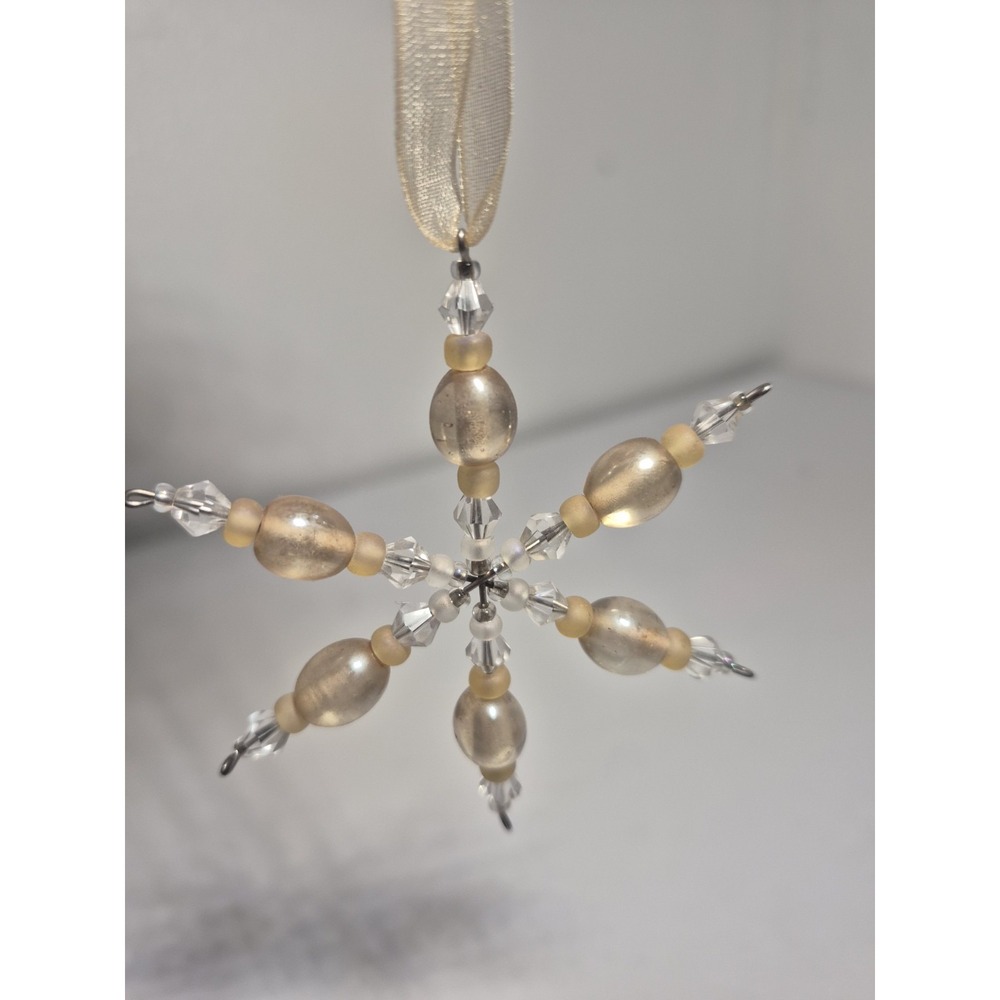 Vintage BEADED snowflake